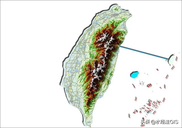 值得收藏的全国各省三维地形图 - 台湾省