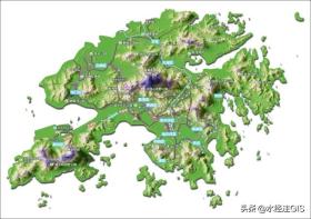 值得收藏的全国各省三维地形图 - 香港特别行政区