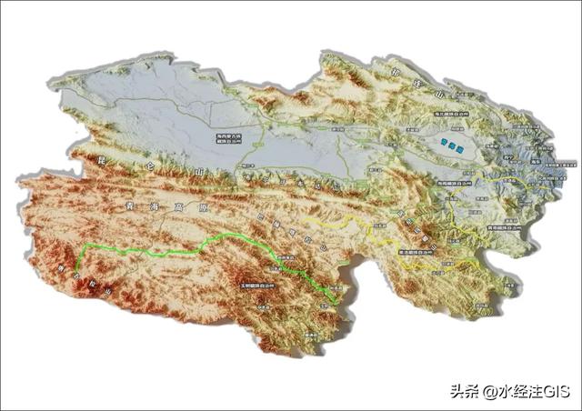 值得收藏的全国各省三维地形图 - 青海省